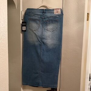 True Religion Light Blue Denim Jean Skirt